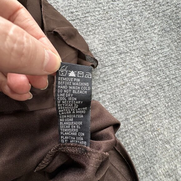 Scarlett Nite Dress Womens 10 Chocolate Baby Doll Ribbon Tie Sheer Ruffle Dainty - Picture 12 of 16